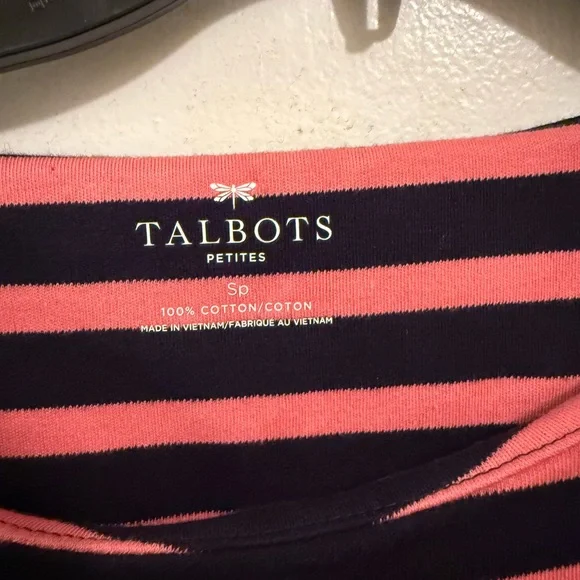Talbots Pink and Black Striped Mini Dress - Picture 2 of 8